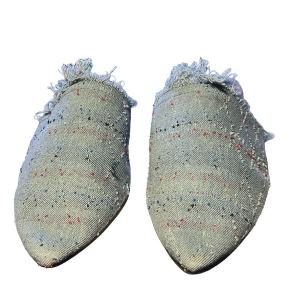 Lucky Brand Women's Bapsee Mule Slide Light Blue Denim Multicolor Slip On 6.5 - Picture 2 of 5